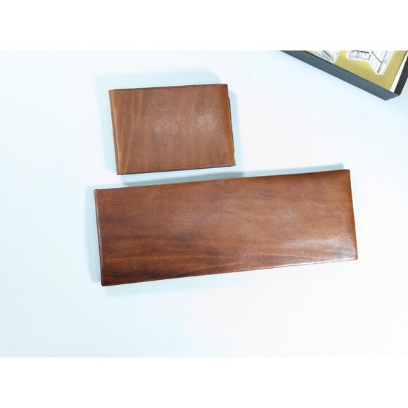 New Old Stock RENWICK brown leather bifold wallet, Granada Hide leather wallet - Picture 5 of 14